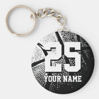 Personalized basketball keychain | name and number