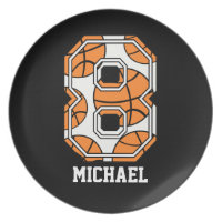 Personalized Basketball Number 8 fuji_plate