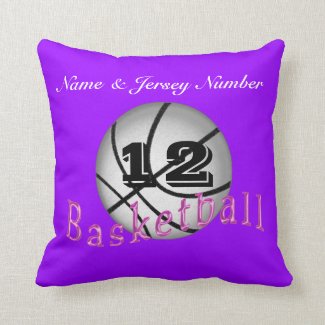 Personalized Basketball Pillows w/ NAME and NUMBER