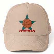 Personalized Basketball Star Hat by MargaretAnne Personalized Basketball Star Hat