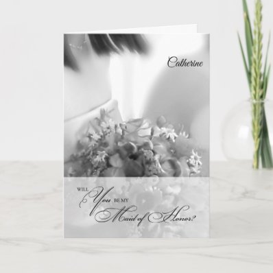Personalized Be My Maid of Honor? Wedding Request Card