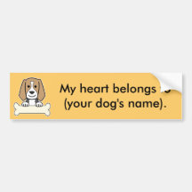 Personalized Beagle Bumper Sticker