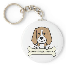 Personalized Beagle Keychain