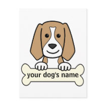 Personalized Beagle Post Card