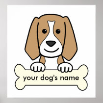 Personalized Beagle Print