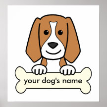 Personalized Beagle Print