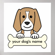 Personalized Beagle Print