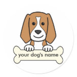 Personalized Beagle Stickers