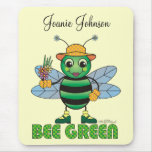 Personalized "Bee Green" Mouse Pad mousepads
