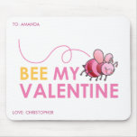 Personalized Bee My Valentine Mousepad mousepads