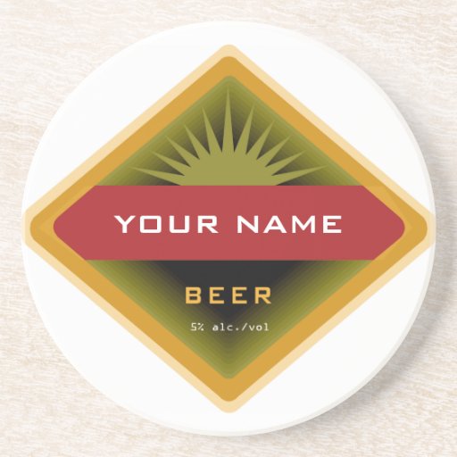 Personalized Beer coasters Zazzle
