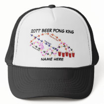 Personalized Beer Pong King Trucker Hats
