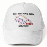 Personalized Beer Pong Queen Hat