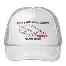 Personalized Beer Pong Queen Hat