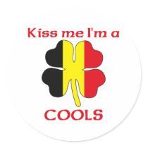 Personalized Belgian Kiss Me I'm Cools stickers
