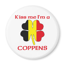 Personalized Belgian Kiss Me I'm Coppens magnets