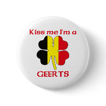 Personalized Belgian Kiss Me I'm Geerts buttons