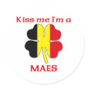 Personalized Belgian Kiss Me I'm Maes stickers