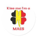 Personalized Belgian Kiss Me I'm Maes stickers