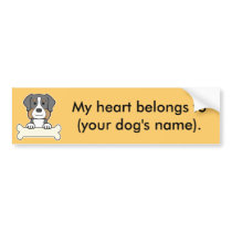 Personalized Bernese Mountain Dog Bumper Sticker