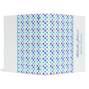 Personalized: Berry with Blue Polka Dot Binder