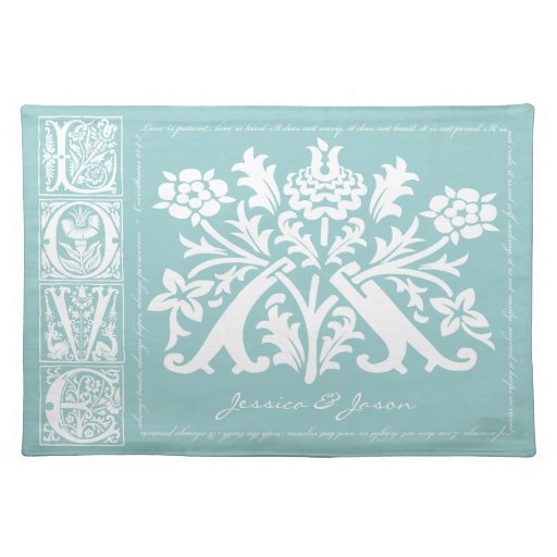 Personalized Bible Verse Placemats Wedgewood Zazzle