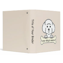 Personalized Bichon Frise 3 Ring Binders