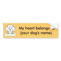 Personalized Bichon Frise Bumper Sticker