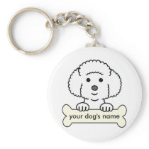 Personalized Bichon Frise Key Chain