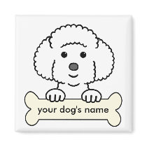Personalized Bichon Frise Fridge Magnets