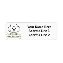 Personalized Bichon Frise Return Address Labels