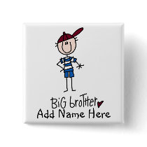 Personalized Big Brother Tshirts and Gifts Pinback Button