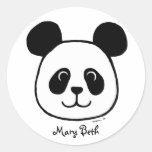 Personalized Big Face Panda Cartoon Sticker