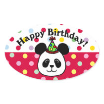 Personalized Big Face Panda Cartoon Sticker