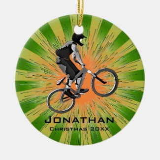 Personalized Biking Ornament