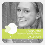 Personalized Bird Baby Shower Favors Photo Labels Sticker