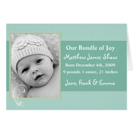 Personalized Birth Announcement Card Zazzle