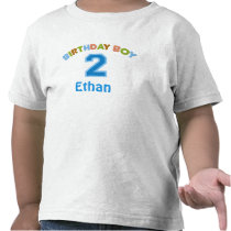 Personalized Birthday Boy (2 years old) Tee Shirts