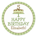 Personalized Birthday Cake Kids Birthday Stickers stickers