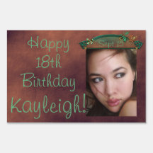Personalized Birthday Photo Sign