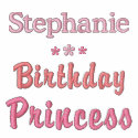 Personalized Birthday Princess Embroidered T-Shirt embroidered shirts by stitchshop Personalized Birthday Princess Embroidered T-Shirt embroidered shirts