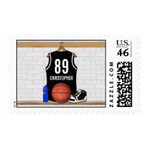 Personalized Black Basketball Jersey Stamp
