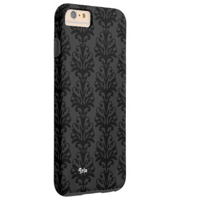 Personalized Black Damask iPhone 6 case