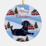 Personalized Black Lab Puppy Christmas Christmas Tree Ornament