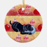Personalized Black Lab Puppy Christmas Ornaments