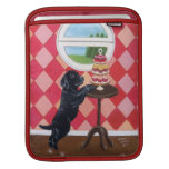 Personalized Black Lab Puppy with Cupcakes iPad Sleeve