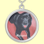 Personalized Black Labrador Smiling necklaces