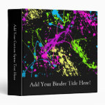 Personalized Black/Neon Splatter binders