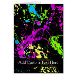 Personalized Black/Neon Splatter cards