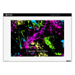 Personalized Black/Neon Splatter Laptop Skin